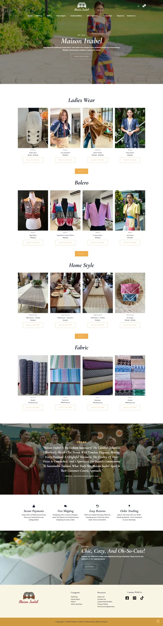 Maison Inabel - WooCommerce Heritage Textiles Store